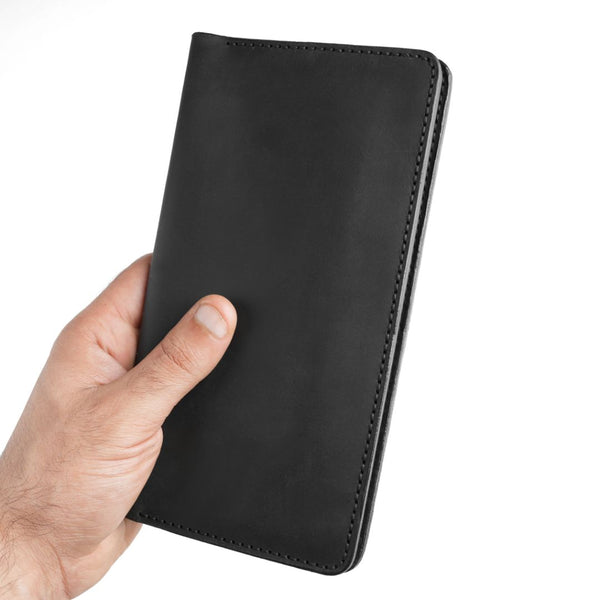 Black Long leather wallet