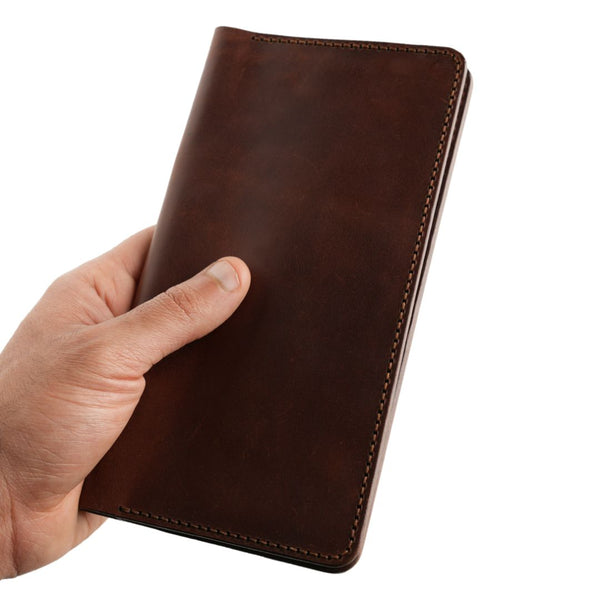 Brown Long leather wallet
