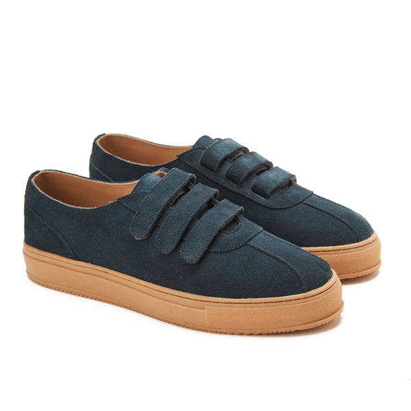 Navy Blue| Suede calf leather