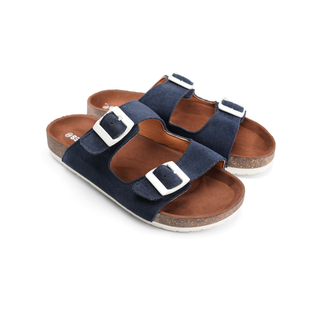 SleekSteps | Simple yet stylish slipper with a comfortable footbed -NavyBlue
