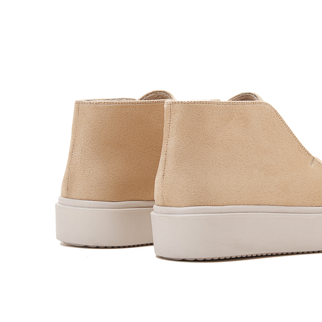Womens Quality Suede Ankle Sneakers - Beige