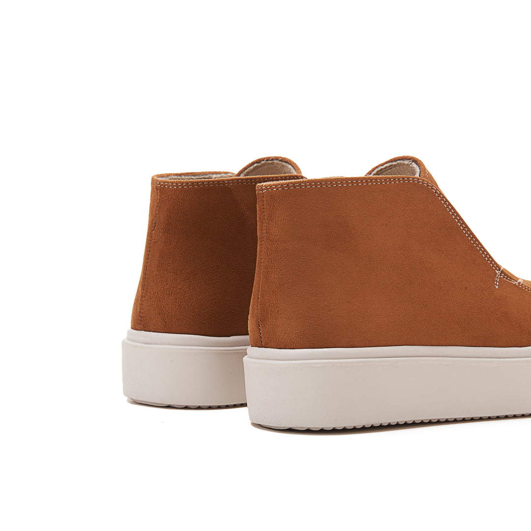 Womens Quality Suede Ankle Sneakers - Havana