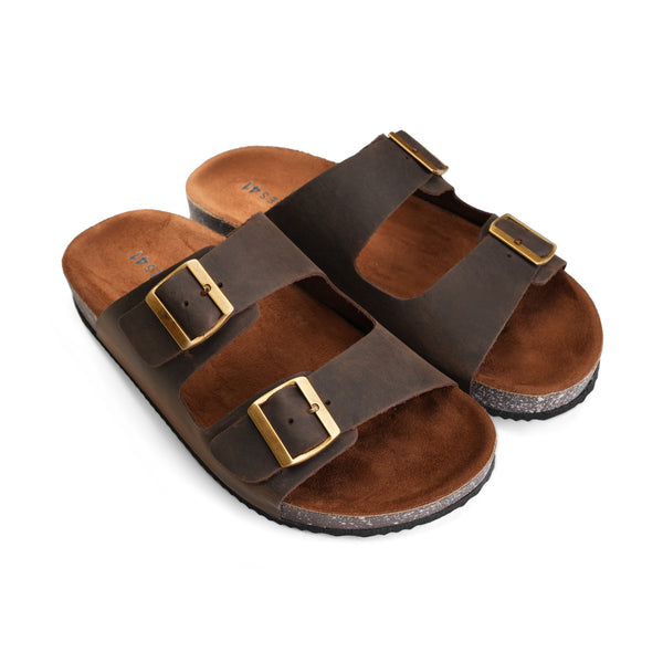 Arizona Soft Footbed Double Buckle -Brown PullUp